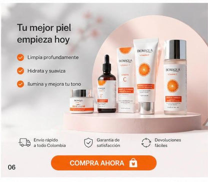 VITA GLOW KIT VITAMINA C BIOAQUA X4N5 - TU PIEL MAS LUMINOSA, SUAVE Y RADIANTE DESDE TU PRIMERA RUTINA